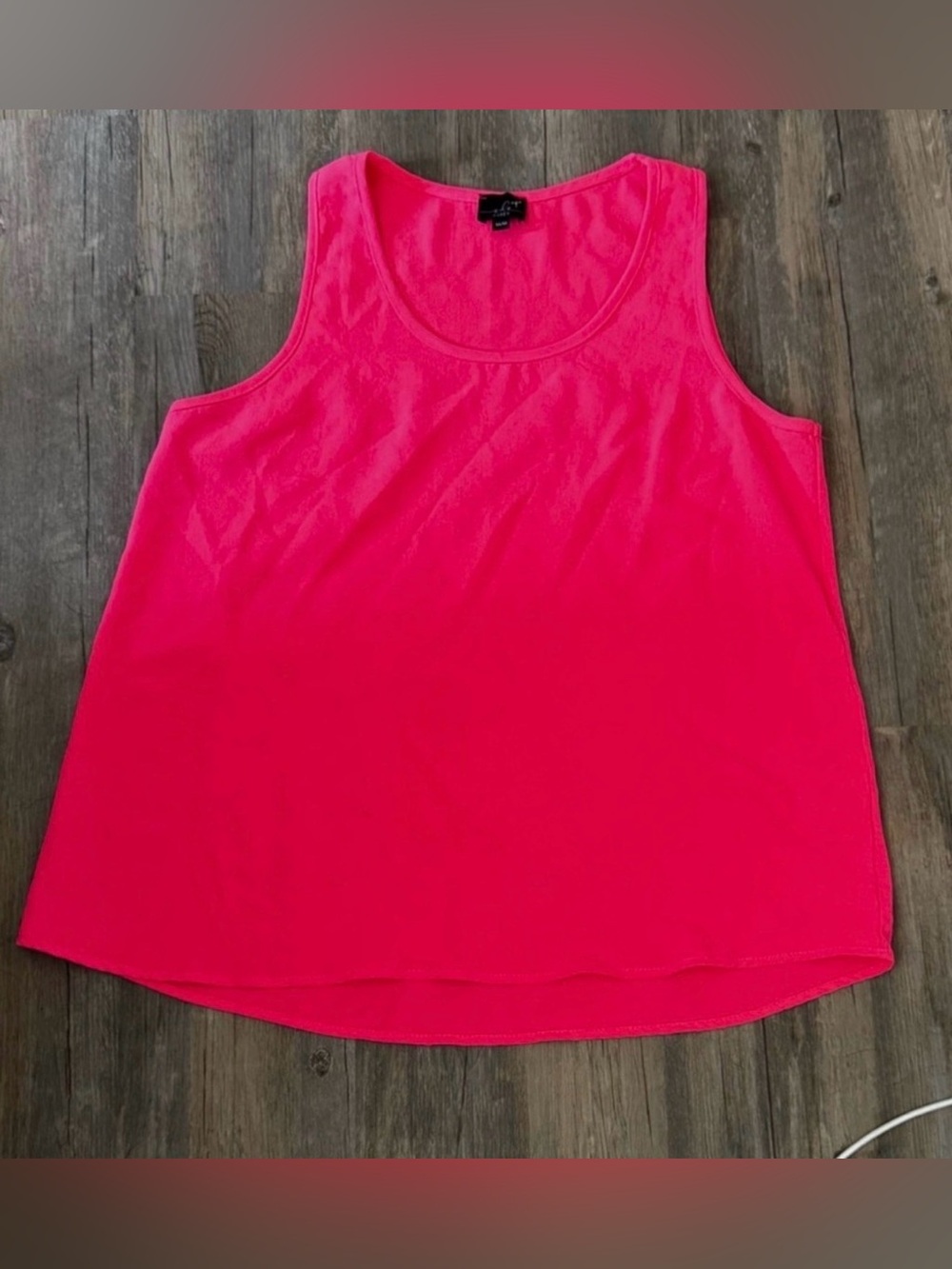 Ada Casey Scoop Neck Hot Pink Tank Top Size Medium